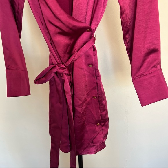 Aaka wrap sleeve Dress in Bougainvillea Pink Size L - Picture 3 of 6